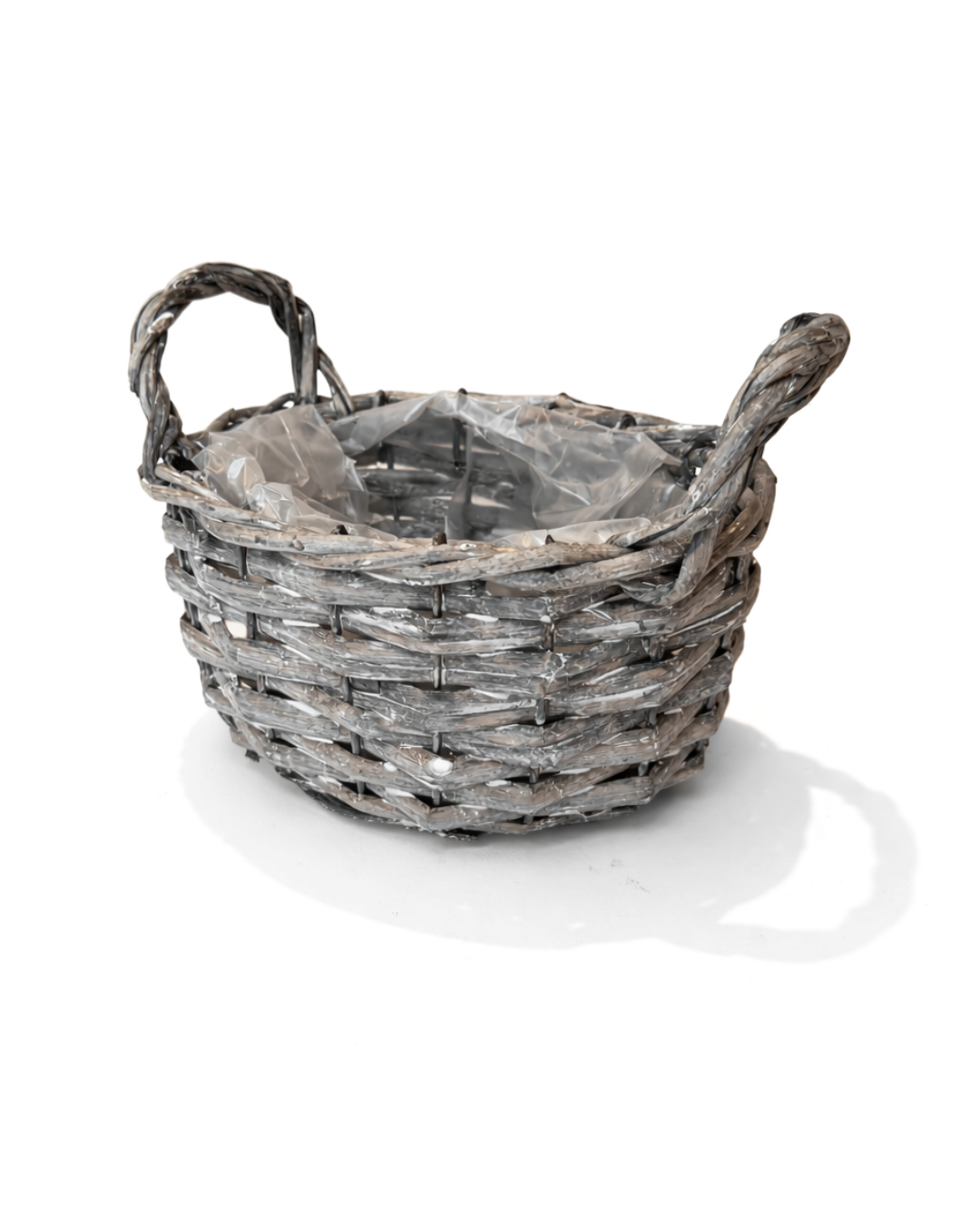Vintage plantekurv i flet