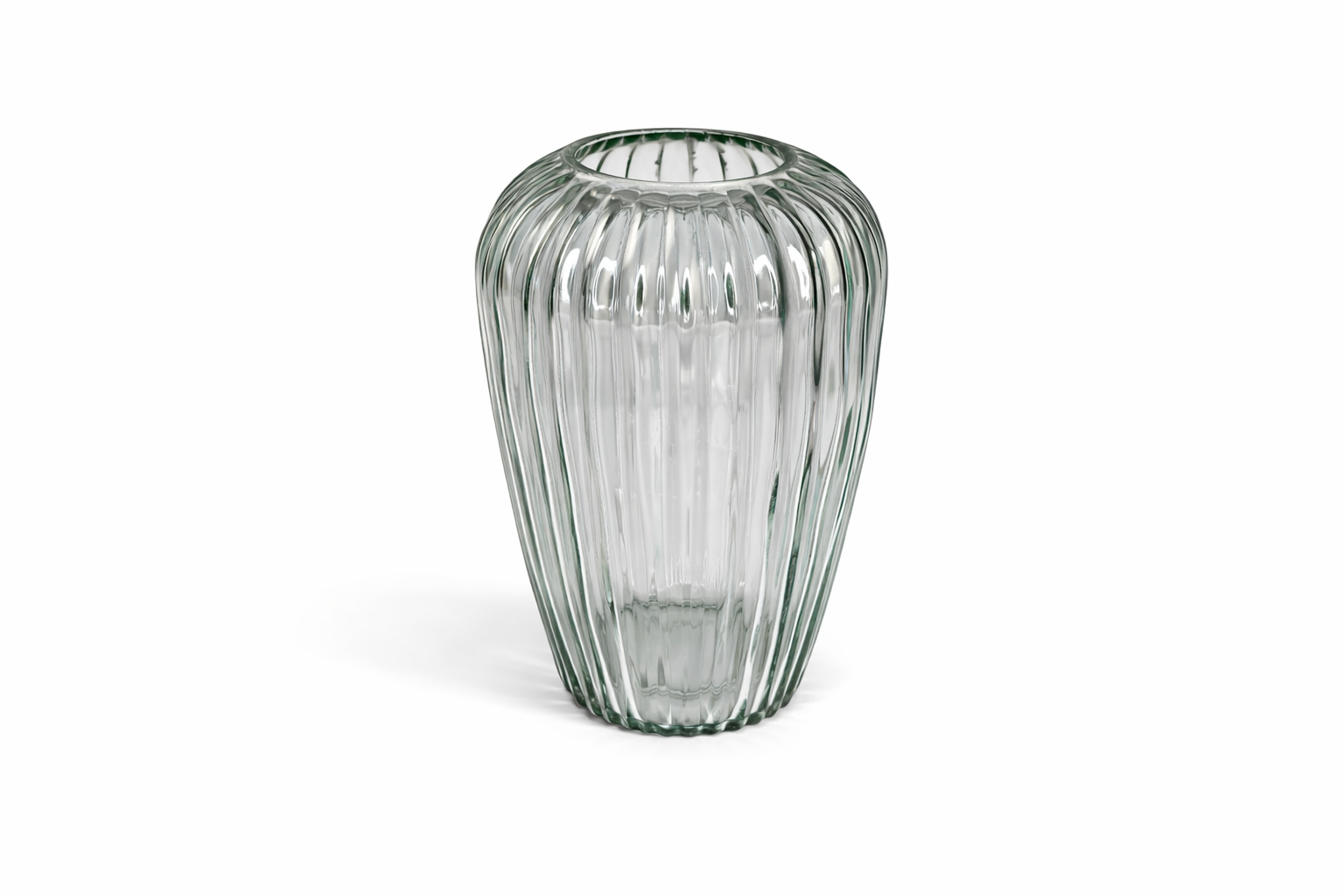 Rillet glasvase